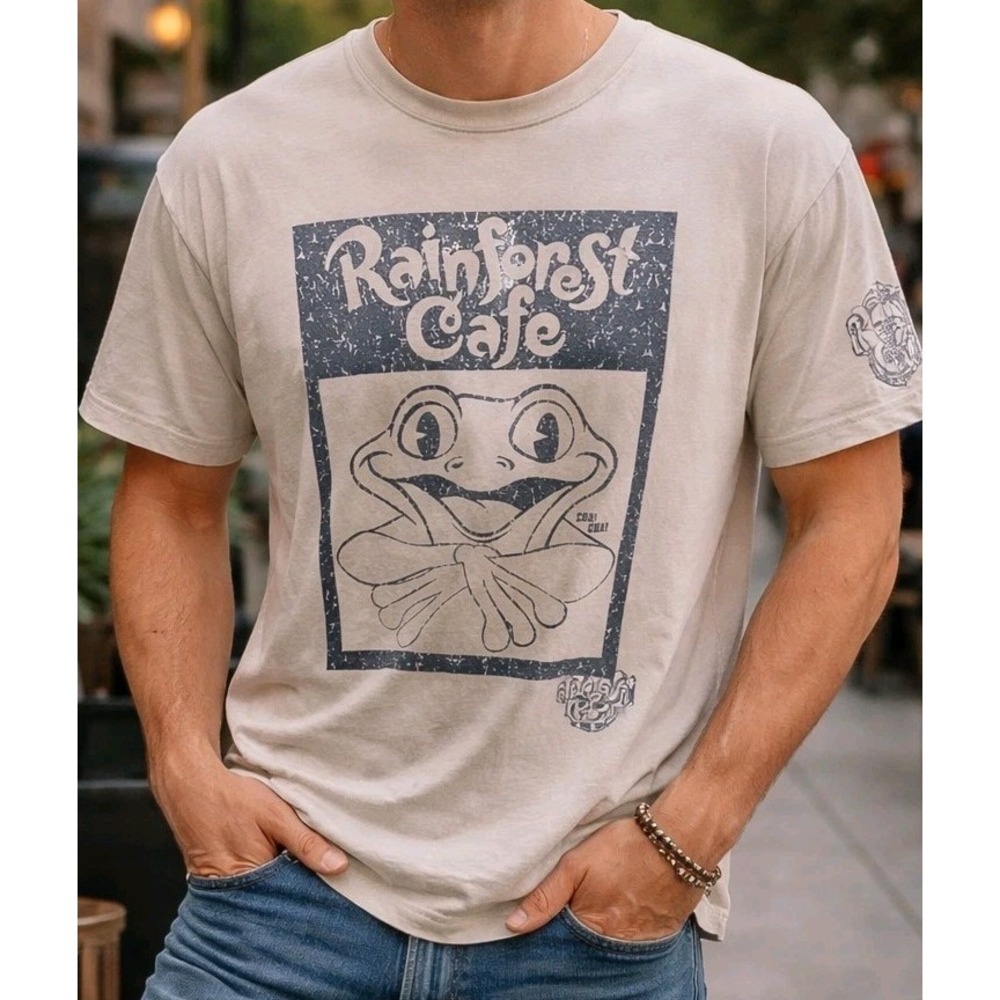 Rainforest Cafe Frog T Shirt Vintage HTF Souvenir T-Shirt Urban Graphic Nature